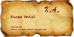Kuzma Antal névjegykártya